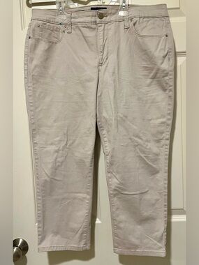 Charter Club Beige Cropped Ankle Jean Capris